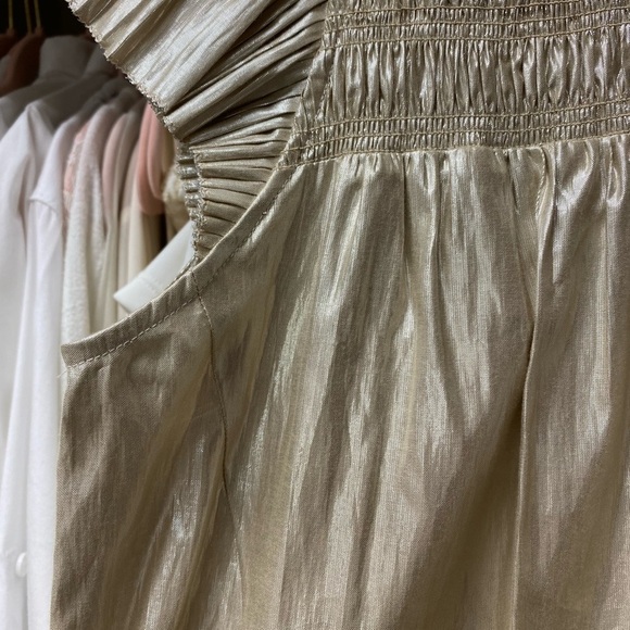 Sea New York Lumier Flutter Sleeve Smocked Dress Sz S - Picture 2 of 5